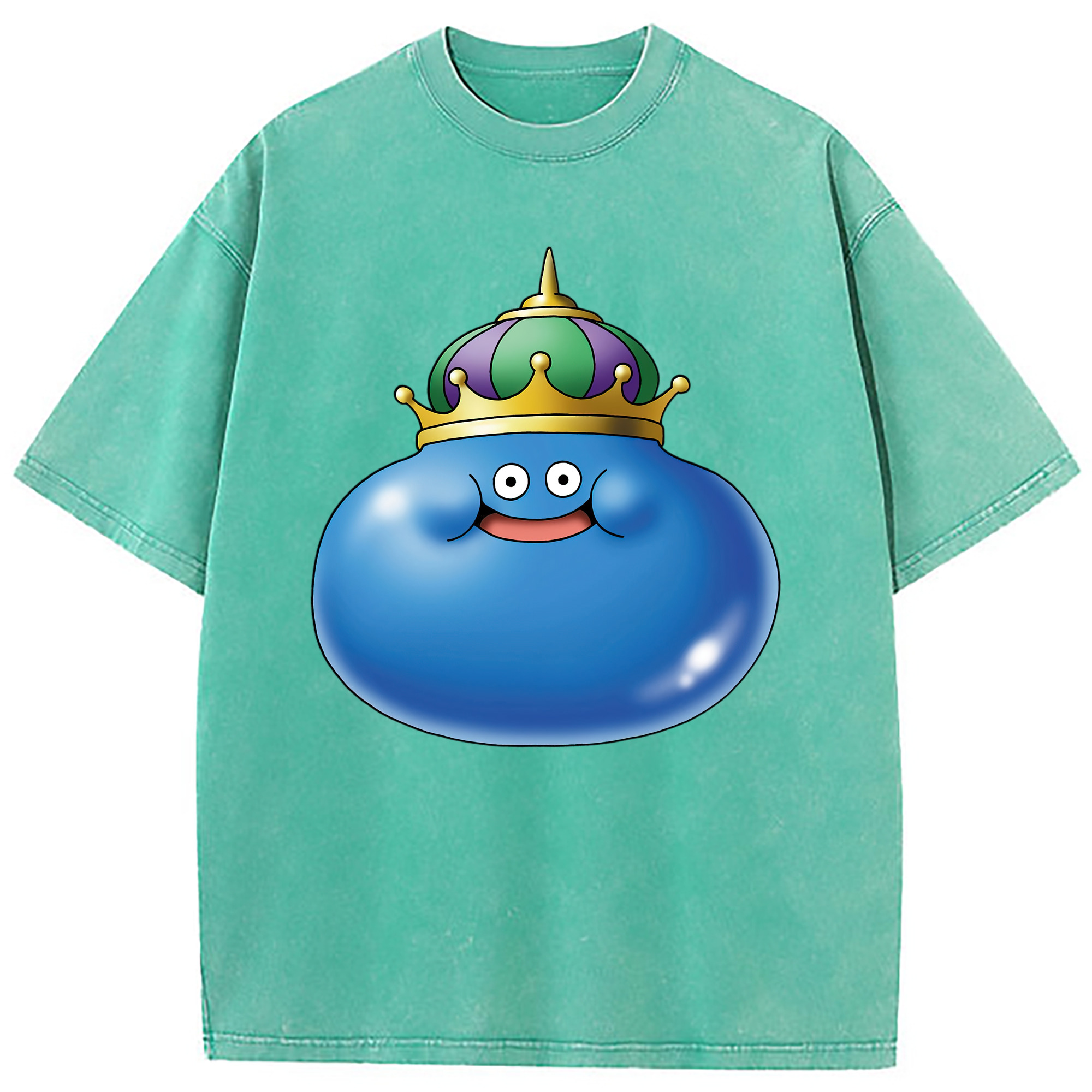 （画像用） ドラゴンクエスト Doragon Kuesuto Dragon Quest 綿100% ヴィンテージ風 半袖Tシャツ（フロントプリント）